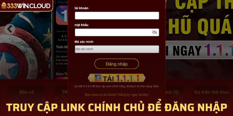 Truy cập đường link chính chủ để đăng nhập 33Win